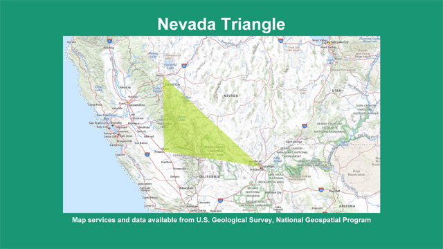 Nevada triangle map